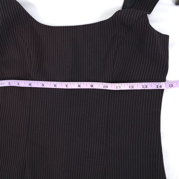 View Red Pin stripe mini dress made in the usa - Picture 8 of 16